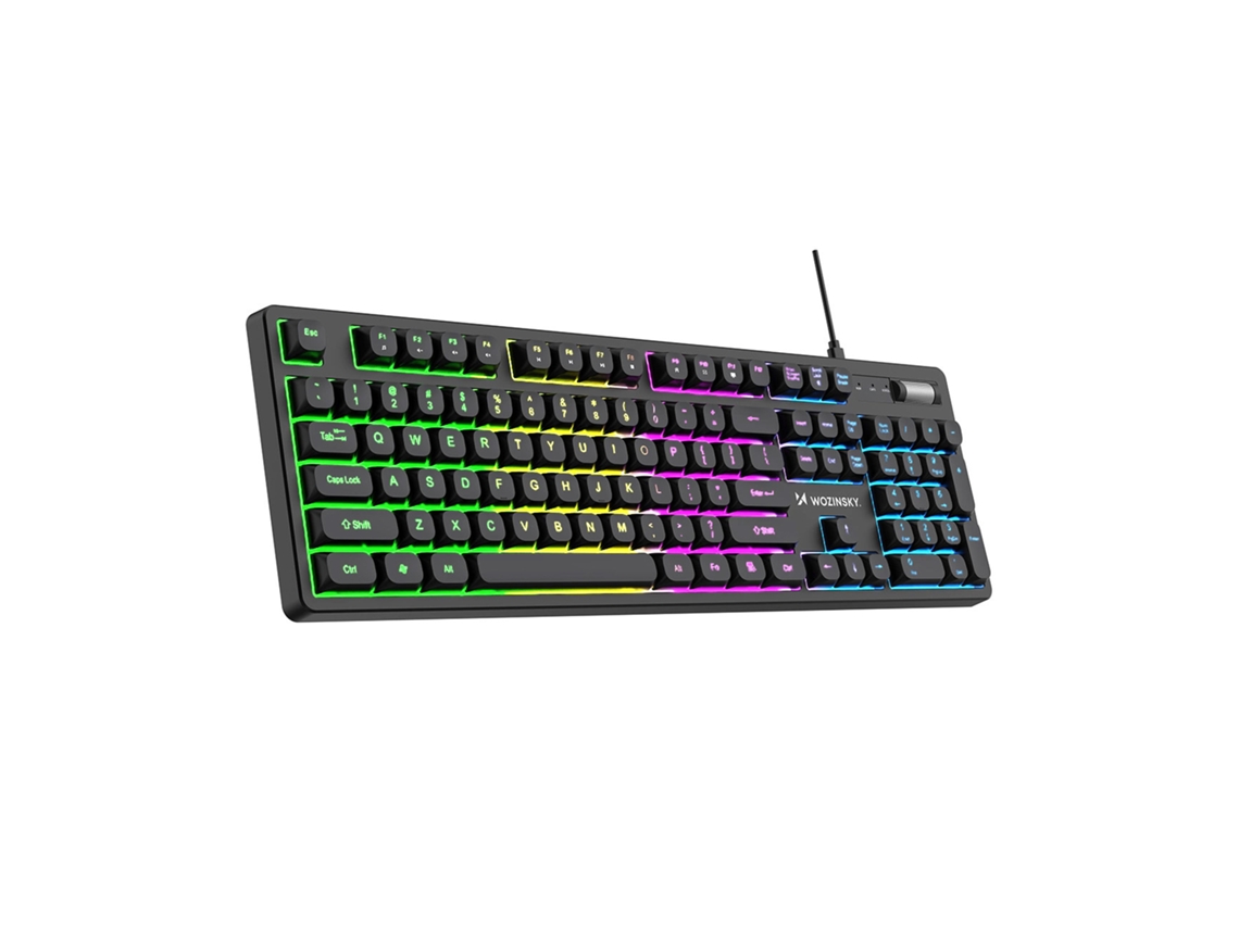 Teclado Membranado RGB com roda de WOZINSKY