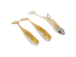 Soft Lure Jig Head Crank Hook (bionic Bait With Lead Weight) Wholesale T-tail Soft Worm 15g Gold Artificial Bait
