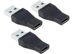 Conjunto De 3 Adaptadores Usb Tipo C Para Conector Fêmea Tablets E
