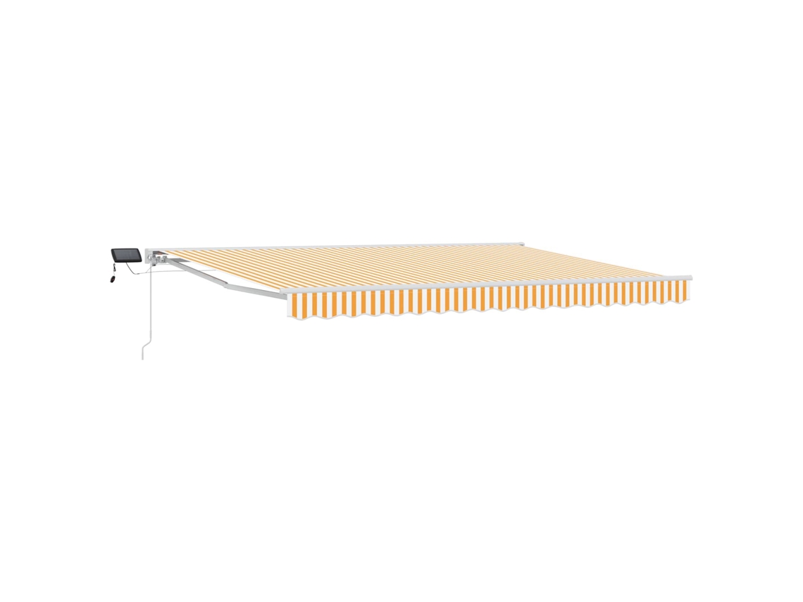Conjunto 1 Toldo Manual Vidaxl Branco Alumínio (4 × 3,5 M)