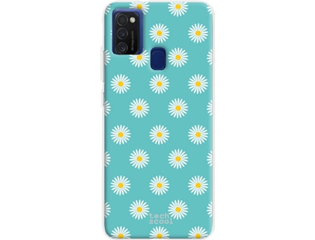 Capa Samsung Galaxy M21 TECHCOOL Primavera Mini-margaridas fundo azul |  Worten.pt