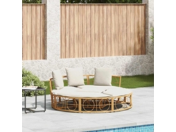 Vidaxl Cama Lounge De Exterior Sem Toldo Vime Pe