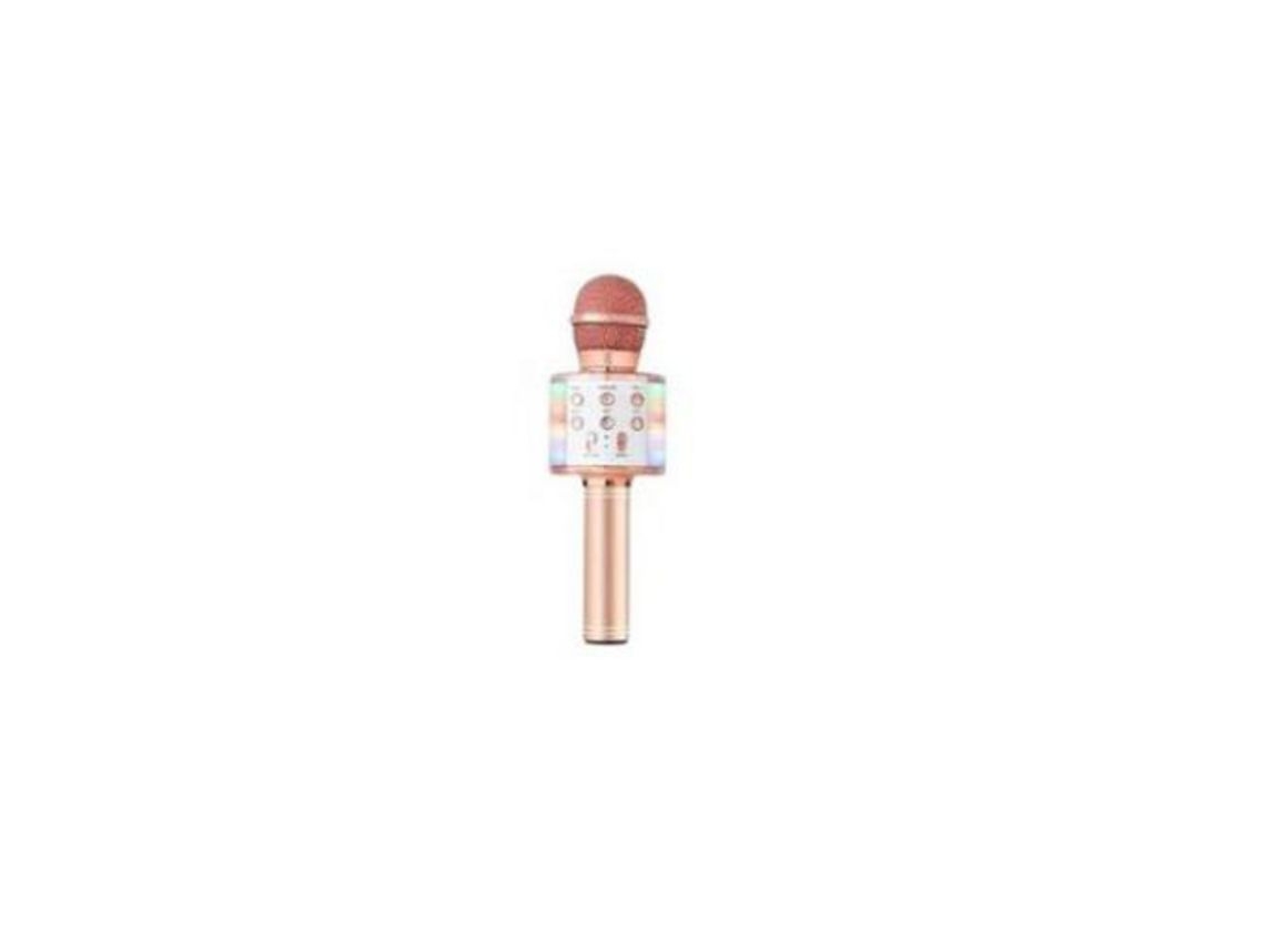 Microfone/coluna Wireless Porátil 5w  858l Rose Gold*