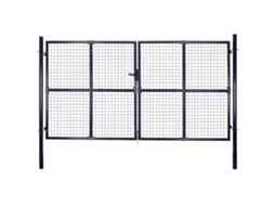 Vidaxl Portão De Jardim Em Tela De Aço Galvanizado 300x200 Cm Cinza