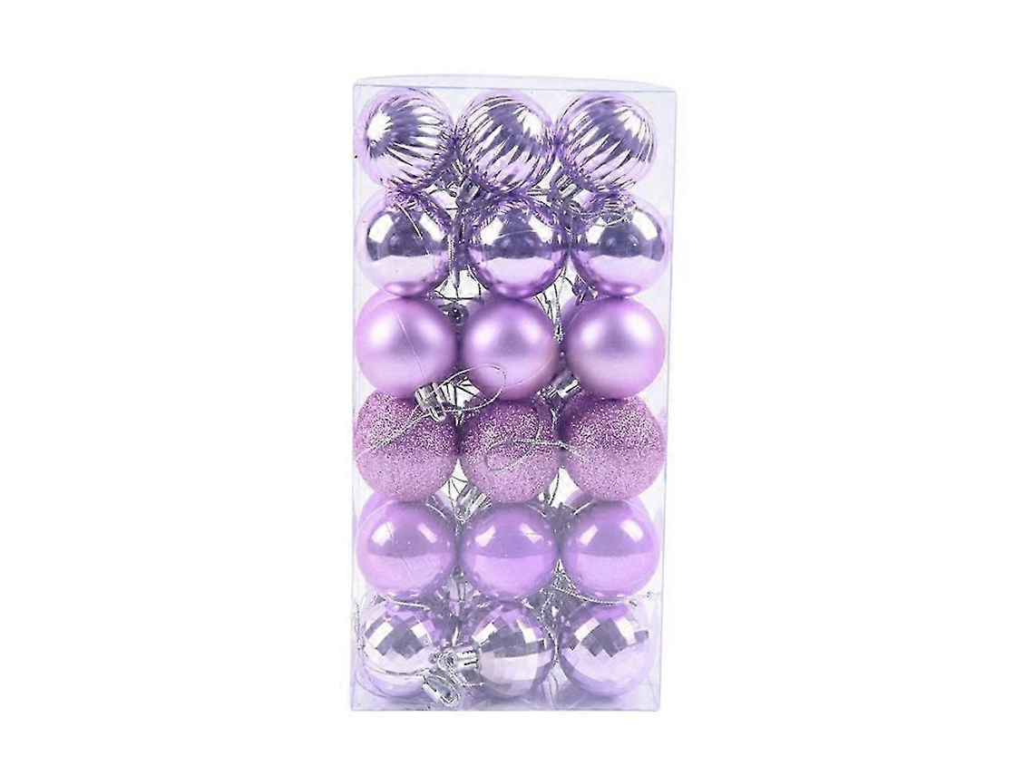 Conjunto De Enfeites De Natal Roxos Inquebráveis ​​Olysi Shop