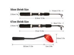 Kit de Pesca no Gelo 52pcs Vara e Carretilha com Cobertor