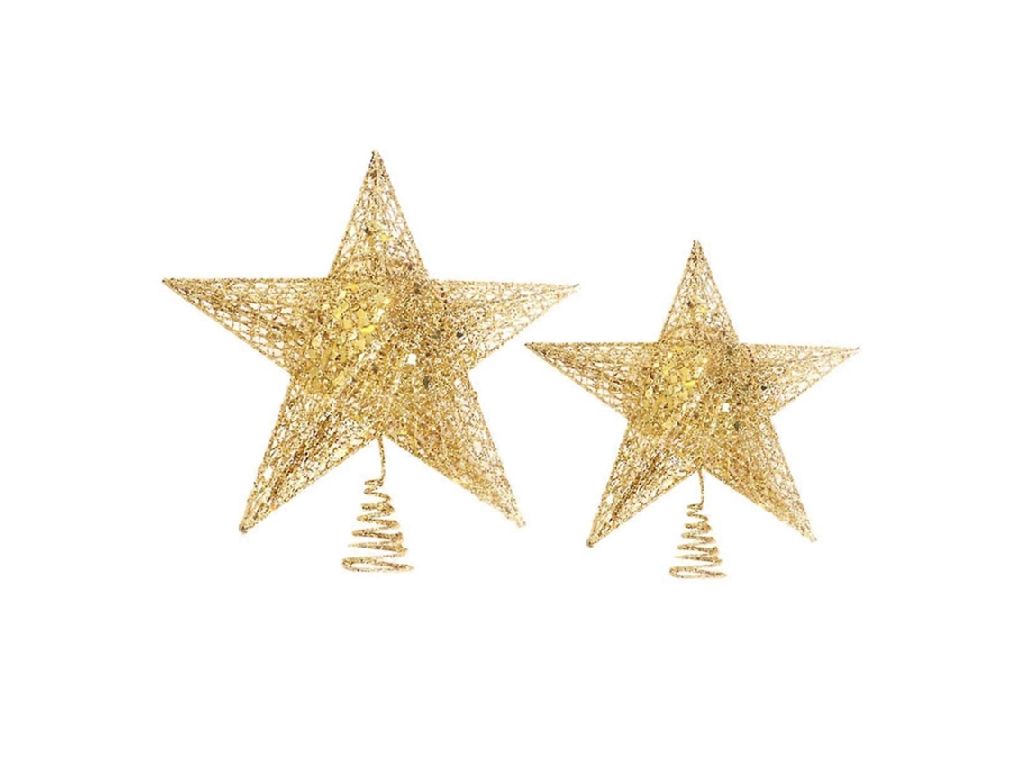 Enfeite De Árvore De Natal Feito Com Estrelas Douradas Para Ocasiões Festivas. Loja Olysi