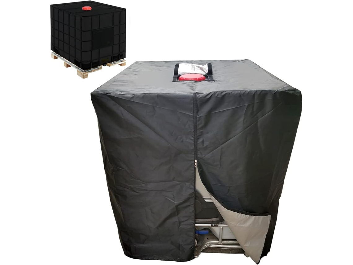 Capa Para Contêiner Ibc De 1040 Litros, Em Tecido Oxford Resistente À Água, Com Proteção Uv E Nanomaterial Para Prevenção De Algas.