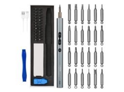 Yuru kit de Chave de Fenda Elétrica Mini 28 em 1 Recarregável Usb Sem Fio para Reparos de Celular Laptop Tablet