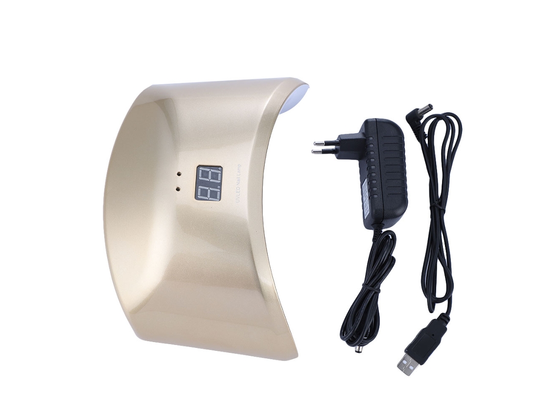 Lâmpada De Unhas Uvled Inteligente 24w Com Display Digital E Secador Automático Para Esmalte De Gel
