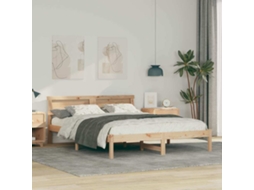 Vidaxl Estrutura Da Cama Com Cabeceira Castanho 140 X 200 Cm