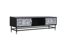 Móvel para Tv, Resina Cor Osso com Detalhes em Preto, 170x40x50cm ALEXANDRA HOUSE LIVING