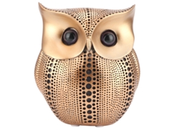 Ornament de coruja em Resina dourado e preto | S/MARCA