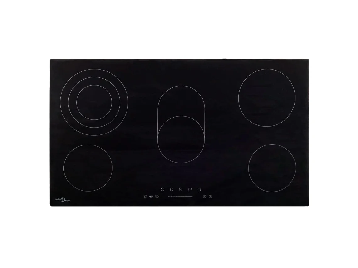 Vidaxl Placa De Cerâmica Com 5 Discos Ecrã Tátil 8500 W 77 Cm