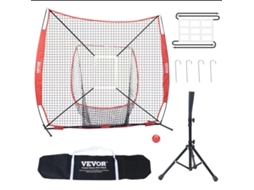 7X7 Ft Baseball Softball Practice Net Hit Batting Vários Acessórios VEVOR