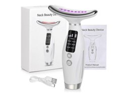 Massageador Facial Recarregável com Luz Vermelha e Roxa para Lifting Firmeza, Adequado Todos os Tipos D Pele. GOKOCO