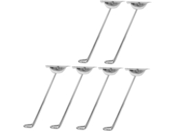 Doitool Conjunto De 6 Pés Mesa Domésticos Resistentes Ao Desgaste, Pés De Metal Dobráveis Em Formato Grampo Para Mesa