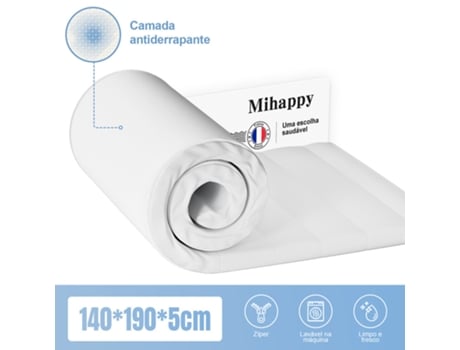 Colchão De Casal Mihappy Viscoelástico | Conforto Diário | 140×190×5 Cm
