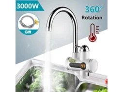 Torneira elétrica de cozinha TEMPSA Torneira misturadora com display digital Água quente e fria rápida Aquecedor Instantâneo 360 ° giratório 3000W 220