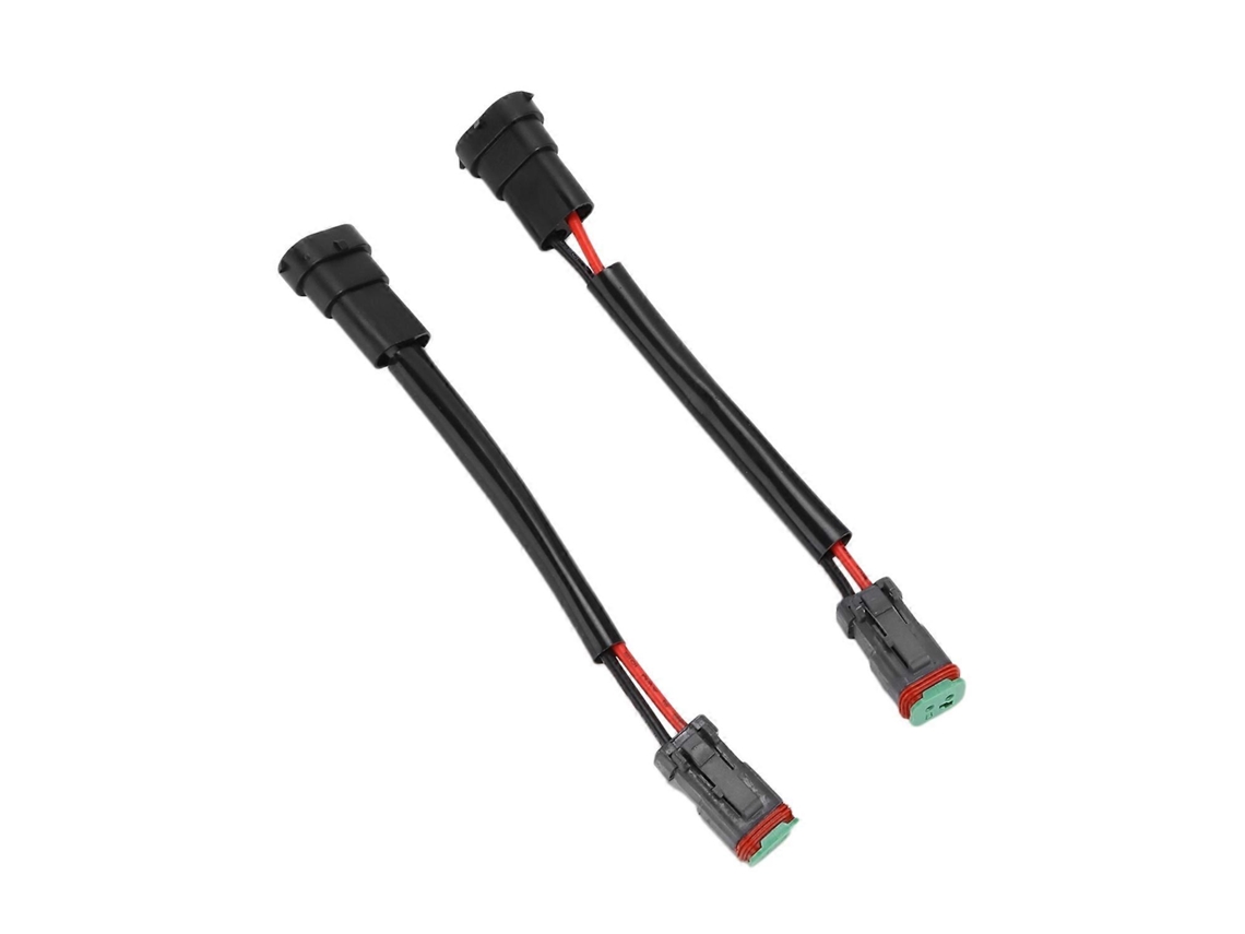 2 Adaptadores De Cabo Conversor Dt Fêmea Para H11 Macho À Prova D'água Barra Luz Trabalho Led