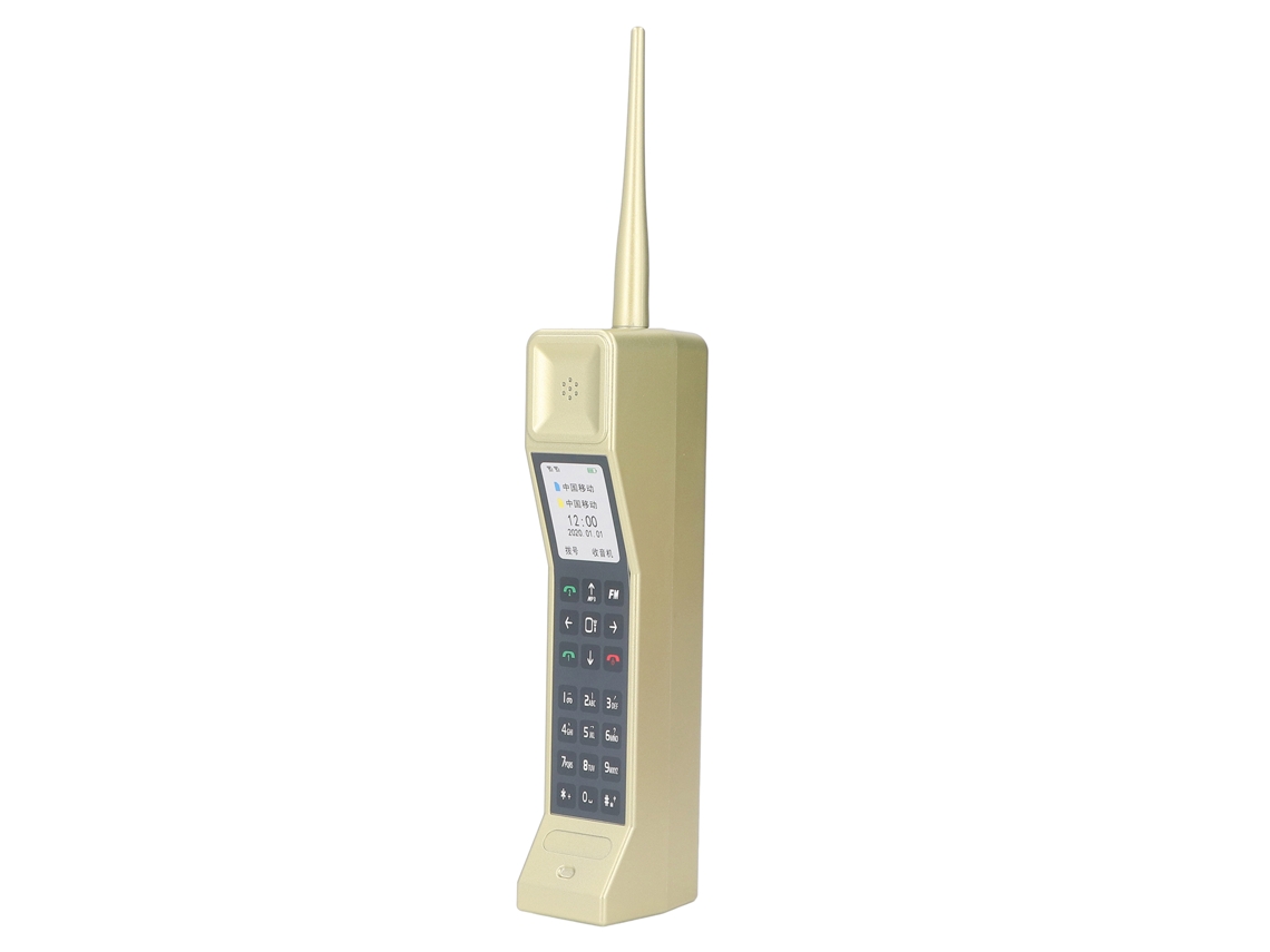 Primerox ornamento Telefone Celular Vintage 80s 90s Réplica Brick Modelo Dourado