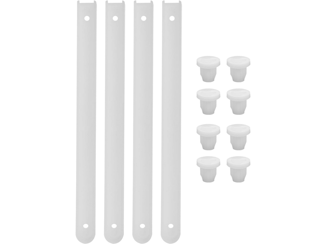 Obuyke Conjunto De 2-trilhos Gaveta Em Plástico Branco Com Design Flexível E Ecológico Para Armários