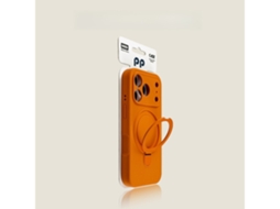 Capa Para Iphone 18 Pro Com Suporte Magnético , Compatível Com Magsafesilicone Laranja Hibbent