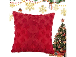 Capas De Almofada Natalinas 45cm X 45cm, Macias E Felpudas, Com Proteção.