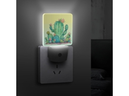 Luminária noturna divertida em formato de cacto com sensor crepuscular, fácil de transportar, com baixo consumo de energia, ideal para...
