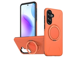 Capa Para Samsung Galaxy A37 5g À Prova De Choque Com Suporte Magnético Giratório (laranja) Digitallab