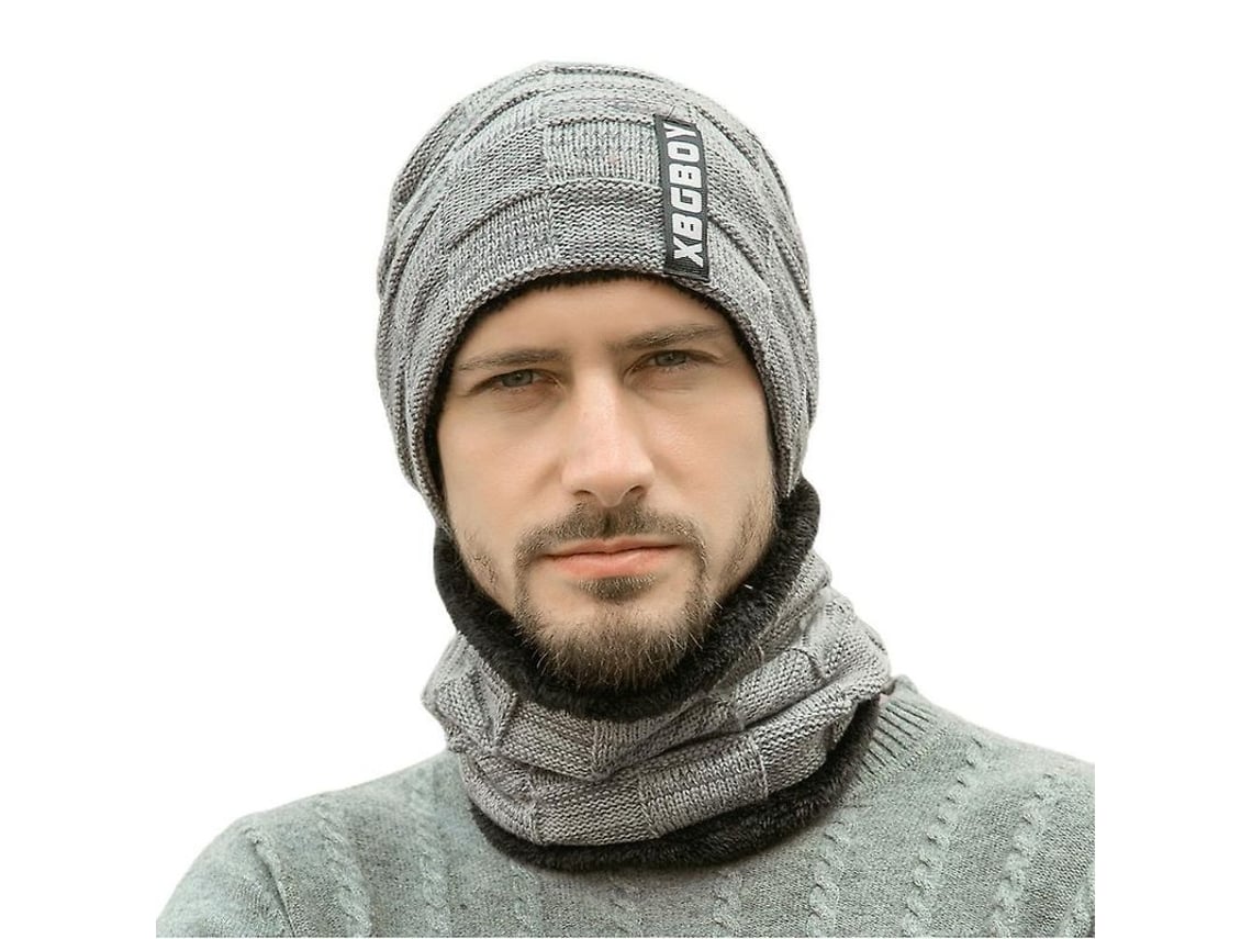 2026 conjunto de Gorro de Lana Y Bufanda de Invierno para Hombres, Calientito Y Grueso, Ideal para Ski Y Aire Libre