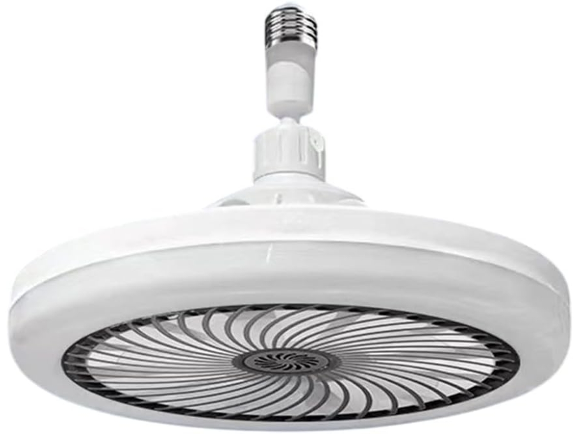 Ventilador De Teto E27 De 10 Polegadas Com Remoto, 3 Modos De Cor