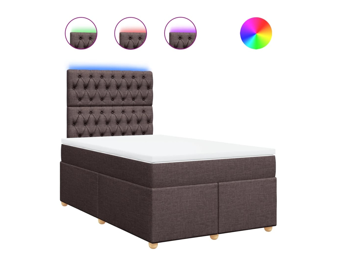 Box Spring Bed, Box Spring Beds Vidaxl Marrom Tecido (120 X 190 Cm)