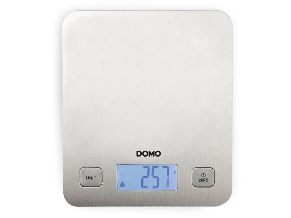 Balança Culinária Eletrônica Domo Do9239 W, Tara, Parada Automática, Precisão de Até 1 Grama, Escala em Aço Inoxidável AQUAFORGE