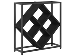 Conjunto 1 Armazenamento De Vinho Vidaxl Preto Derivados De Madeira (51 X 18 X 52,5 Cm)