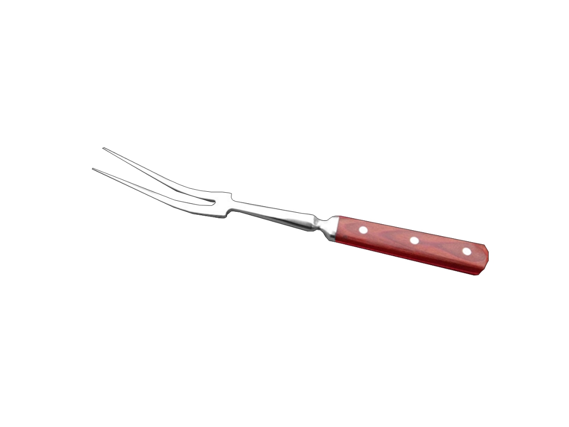 Garfo de Churrasco Aço Inox com Cabo de Madeira