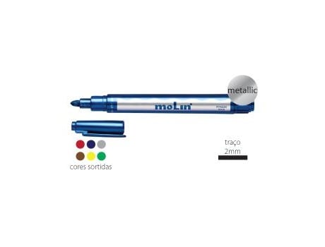 Molin Marcador Metal Molin Rtm225 2Mm Cx 6Un Cores Sortidas