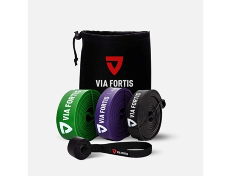 Bandas de Resistencia Premium Lote de 3 Ligero Medio Forte VIA FORTIS
