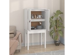 Aparador Alto 60x40x120 cm Madera Maciza de Pino Blanco