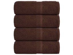 Vidaxl Toalhas De Rosto Frogn 4 Peças Marrom 30x30 Cm 360 G/m²