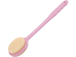 Escova De Banho Rosa Claro Com Cabo Longo Minkissy Para Esfoliação E Relaxamento Corporal