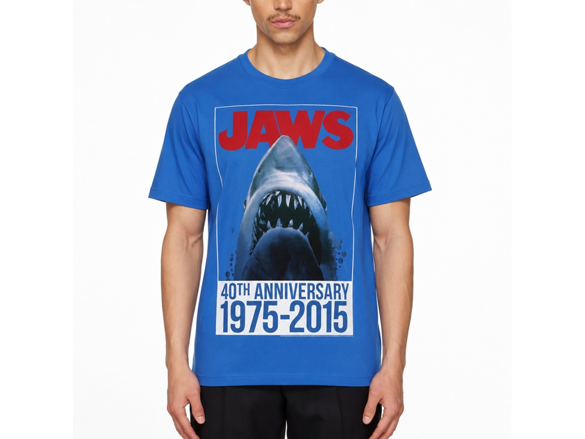 Rockinstone Jaws Movie Forty Solid Royal Adult T-shirt Size:xxl