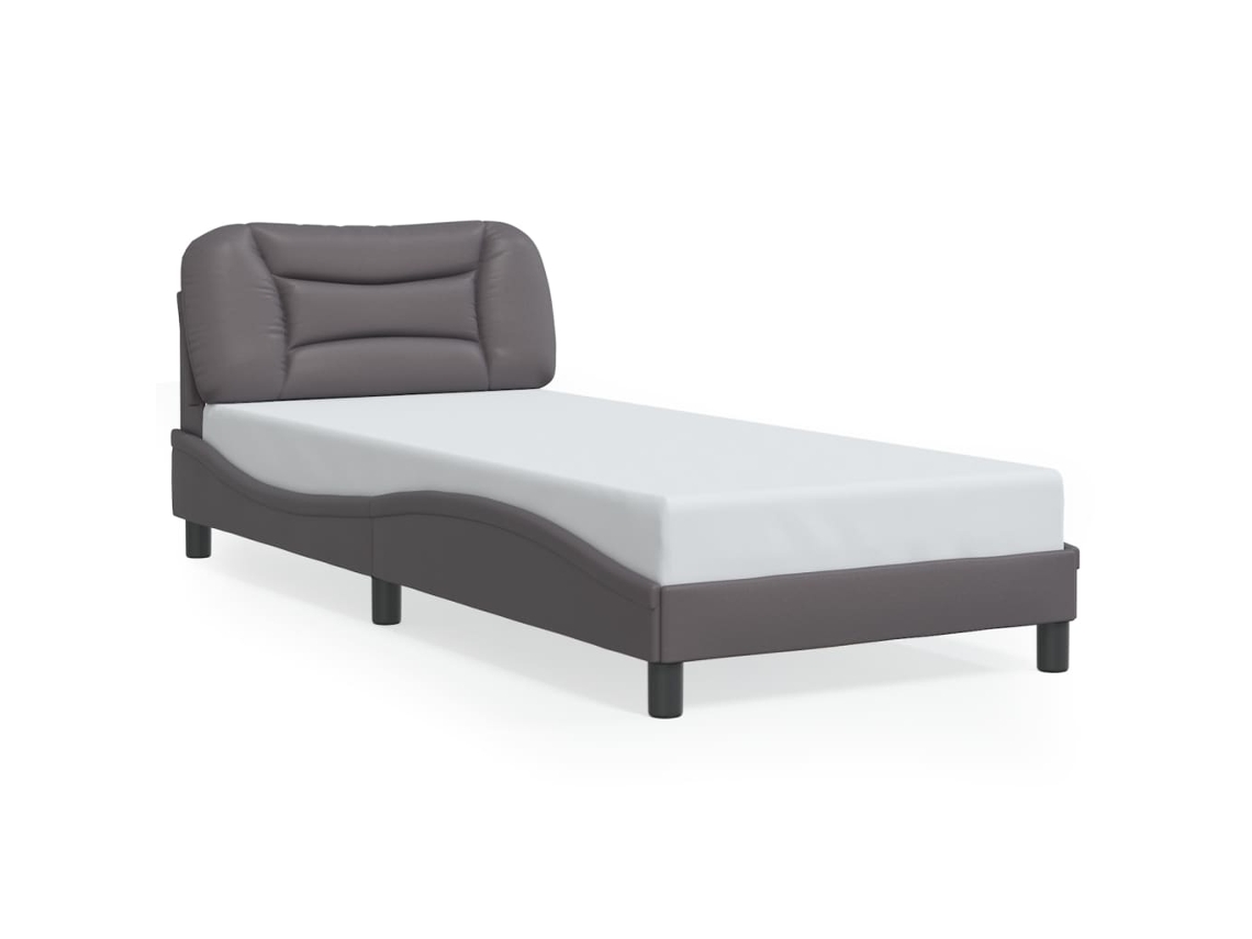Bed Frame, Bed Frames Vidaxl Cinzeto Couro Artificial (80 X 200 Cm)
