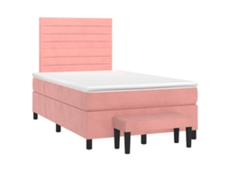 Box Spring Bed, Box Spring Beds Vidaxl Cor-de-rosa Veludo (120 X 190 Cm)