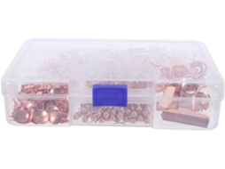 Conjunto Hemoton de 1 peça em madeira de pinho, aço inoxidável, plástico, para mesas escolares, organizadores e materiais de escritório. Inclui ganchos e outros acessórios.