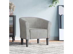 Vidaxl Poltrona Veludo Cinzento-claro