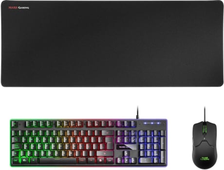 Mcpxbes Combo Teclado+rat?n+alfombrilla Negro es