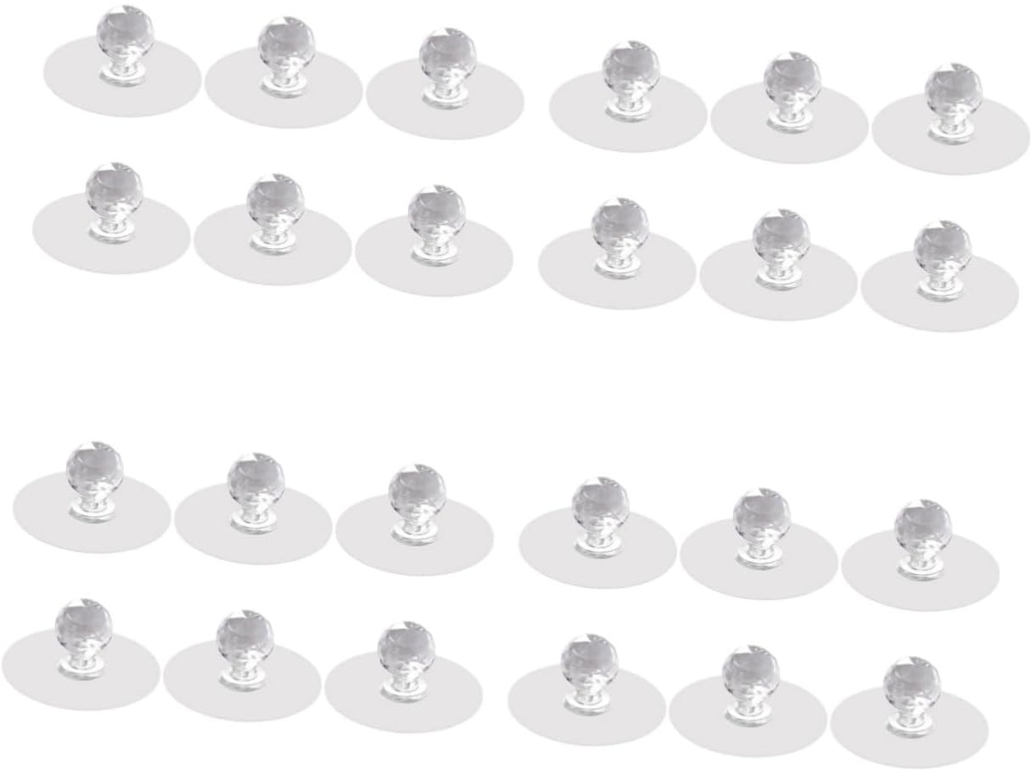Conjunto De 24 Puxadores Autoadesivos Transparentes Para Móveis, Práticos E Funcionais.