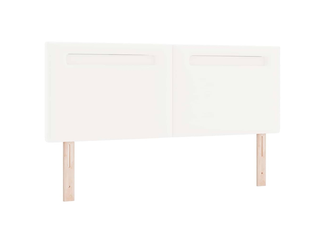 Cabeceira de LED branca de 160 cm em couro sintético, exclusiva da MAISON.