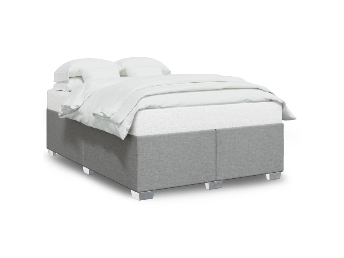 Bed Frame, Bed Frames Vidaxl Cinzeto Tecido (140 X 190 Cm)
